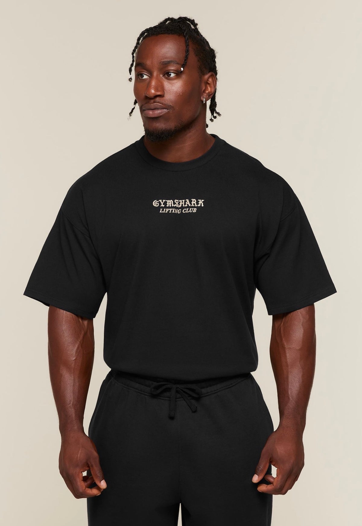 GYMSHARK LIFTING STATUE GRAPHIC T-SHIRT (BLACK)