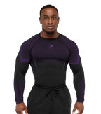 ONYX 5.0 SEAMLESS LONG SLEEVE T-SHIRT (BLACK/ATHLETIC PURPLE)