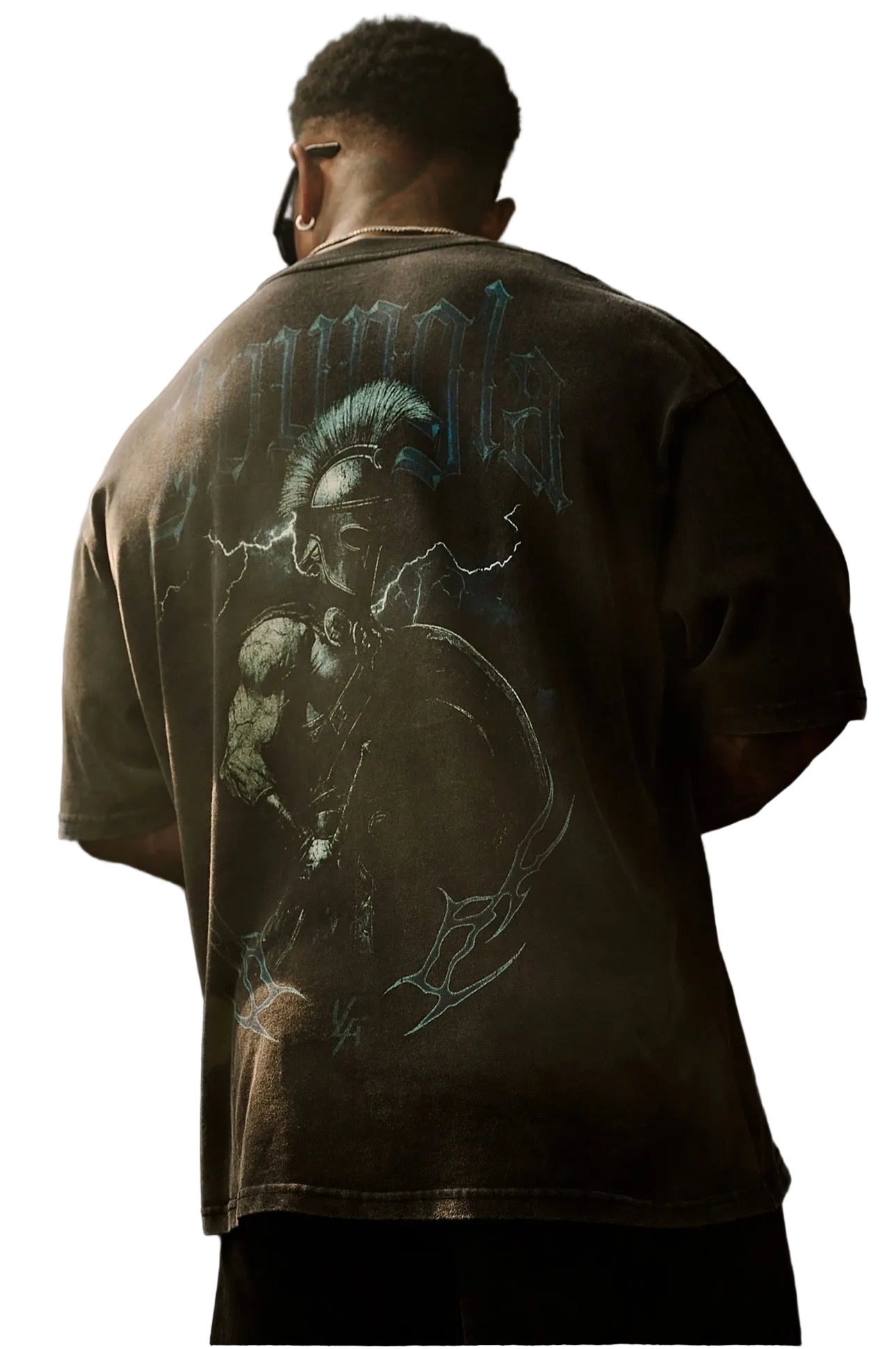 YLA x AXEL-SPARTAN TEE-4135 (BLACK/BLUE)