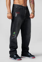 LOONEY TUNES DENIM JEANS-6035 (BLACK)