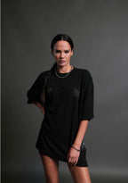 DARK LEGACY “SIDE BY SIDE” SERIES PREMIUM OVERSIZED TEE IN BLACK