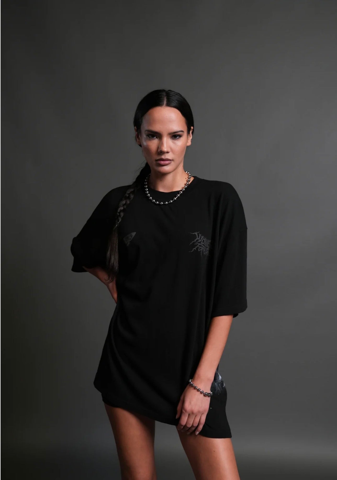 DARK LEGACY “SIDE BY SIDE” SERIES PREMIUM OVERSIZED TEE IN BLACK