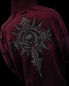 RUINED OVERSIZED ZIP-UP HOODIE (VIOLA)