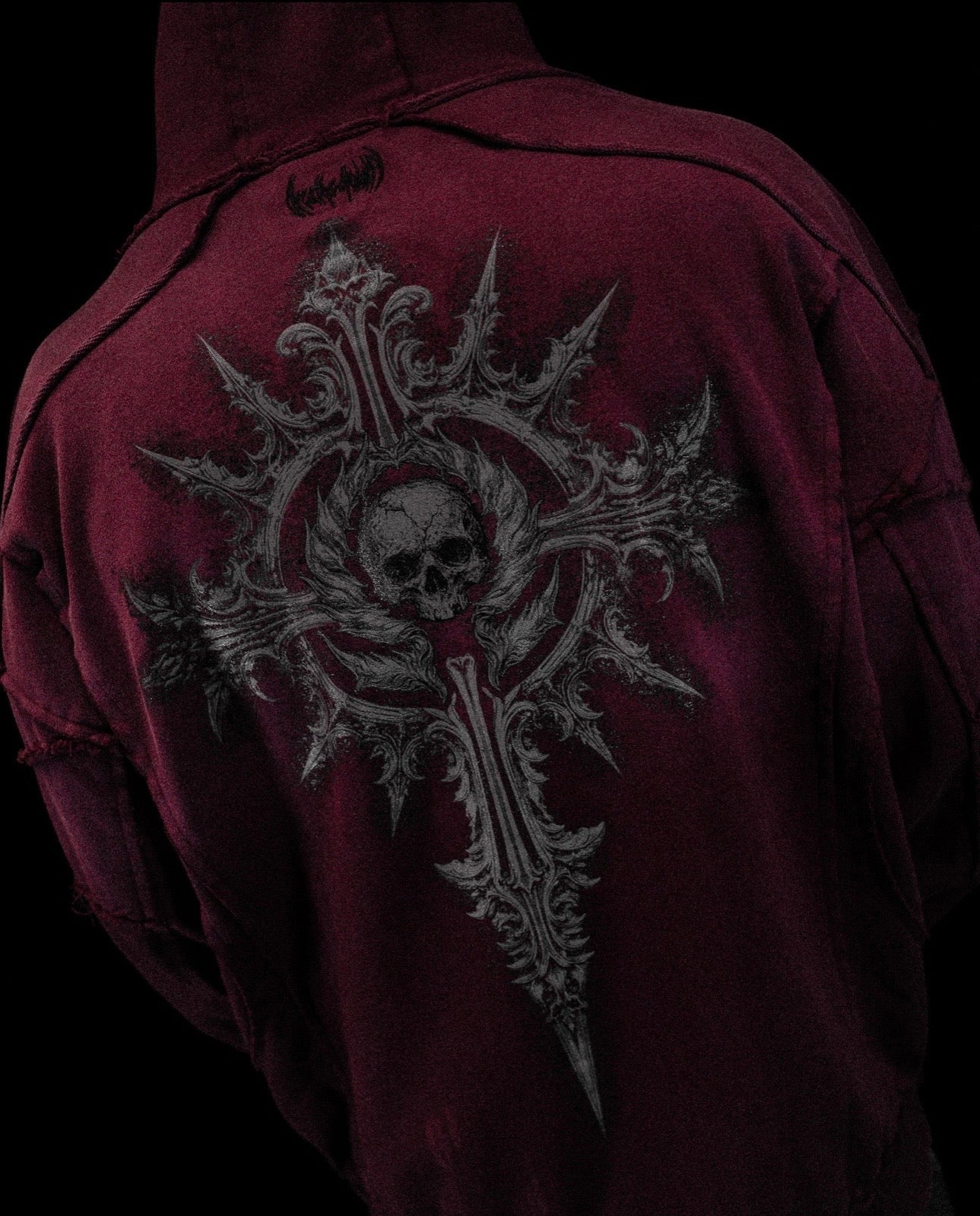 RUINED OVERSIZED ZIP-UP HOODIE (VIOLA)