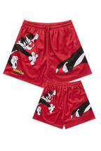 LOONEY TUNES BASKETBALL SHORTS-1098 (RED)