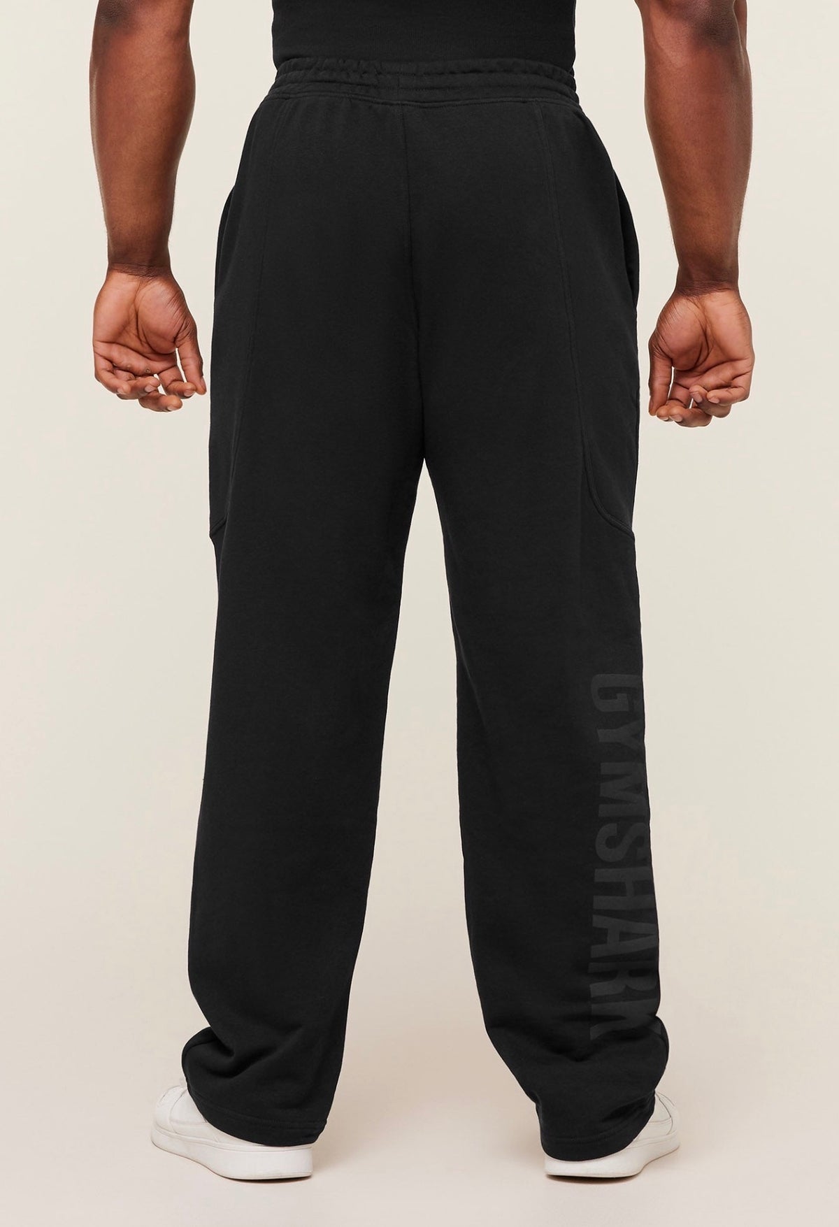 GYMSHARK POWER STRAIGHT LEG PANT (BLACK/ASPHALT GREY)