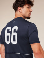 GYMSHARK COLLEGIATE TECH T-SHIRT (HEAVY BLUE)