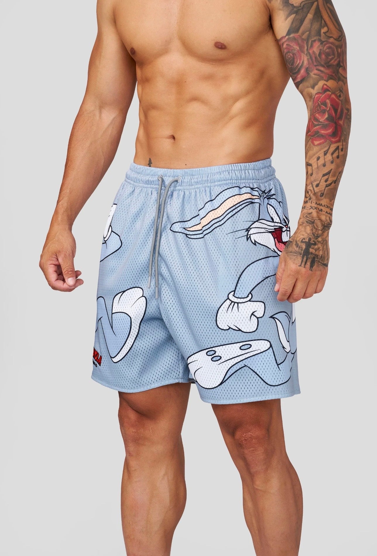 LOONEY TUNES BASKETBALL SHORTS-1098 (GREY)