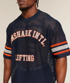 GYMSHARK COLLECTIVE MESH CONTRAST JERSEY (HEAVY BLUE)