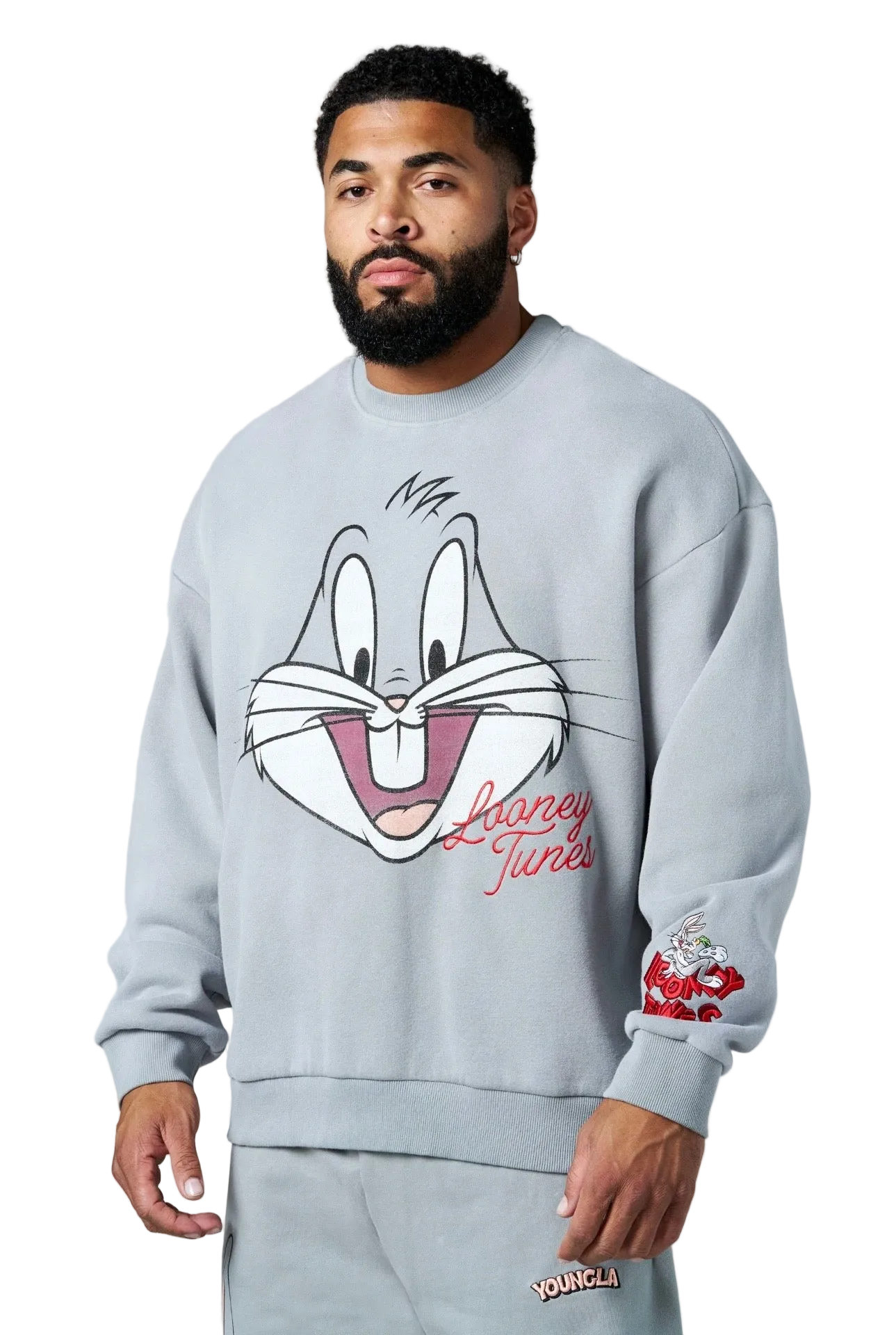 LOONEY TUNES FACES CREWNECKS-5255 (BUNNY F)
