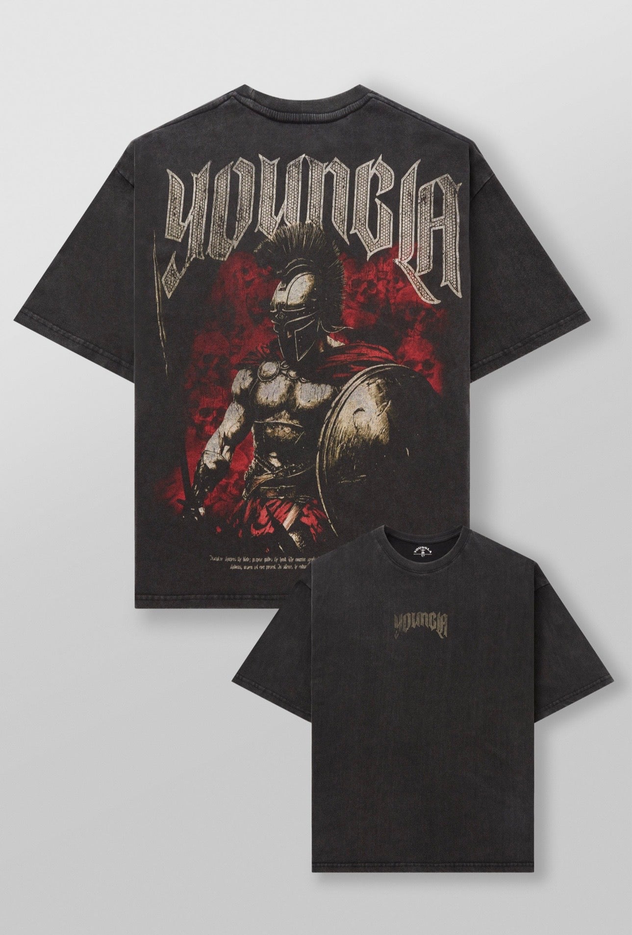 YLA x AXEL-SPARTAN TEE-4135 (BLACK/RED)