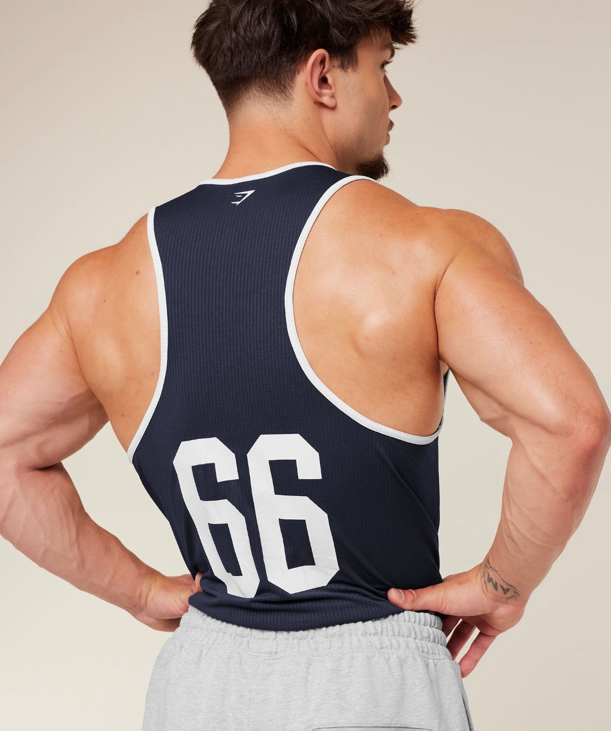 GYMSHARK COLLEGIATE TECH TANK (HEAVY BLUE)