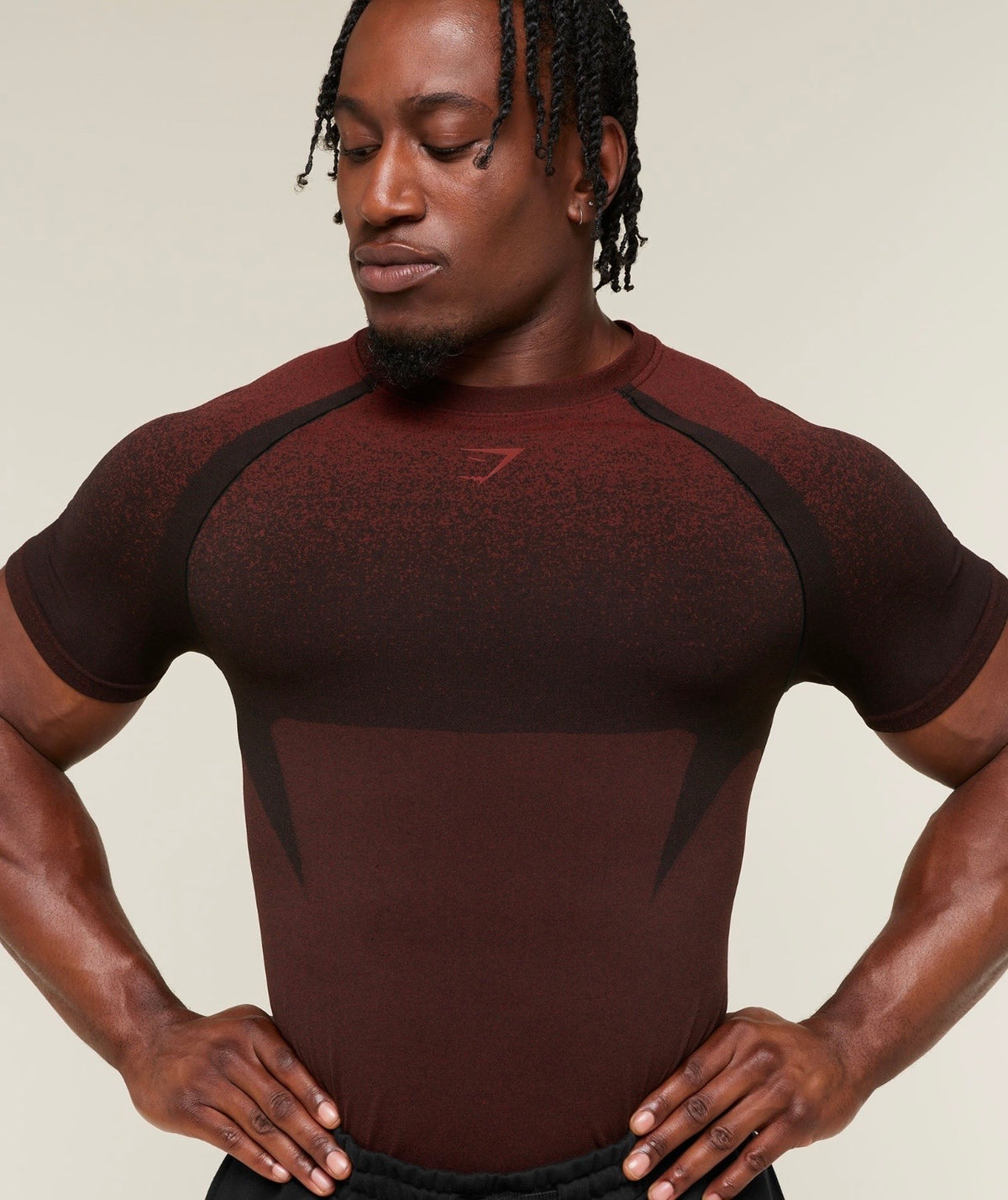 GYMSHARK SHADOW SEAMLESS T-SHIRT (SETS RED)