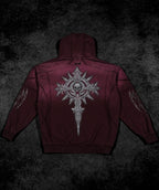 RUINED OVERSIZED ZIP-UP HOODIE (VIOLA)