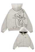 LOONEY TUNES PLAID ZIP-UPS-5257 (GREY)