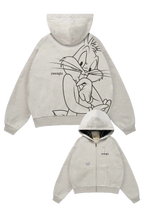 LOONEY TUNES PLAID ZIP-UPS-5257 (GREY)