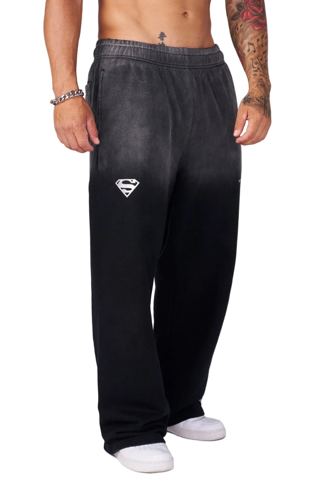 SUPERMAN SWEATS-2032 (BLACK)