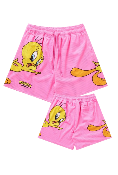 LOONEY TUNES BASKETBALL SHORTS-1098 (PINK)