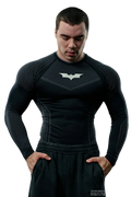 BATMAN COMPRESSION LONGSLEEVES-8004 (BLACK)