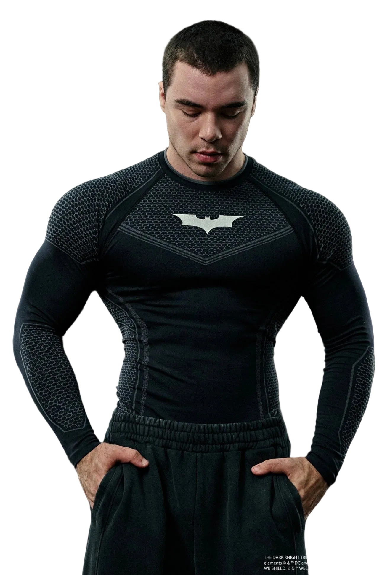 BATMAN COMPRESSION LONGSLEEVES-8004 (BLACK)