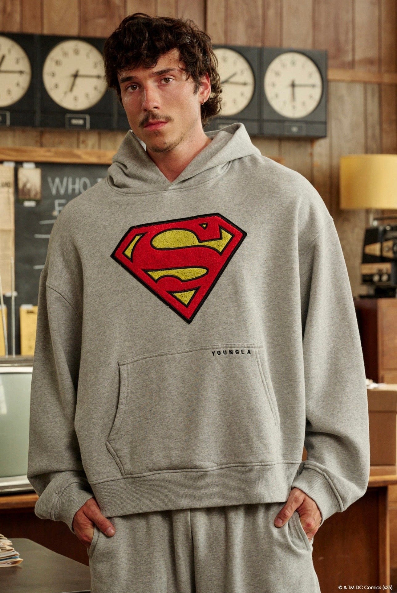 SUPERMAN LEGACY HOODIES-5079 (GREY)