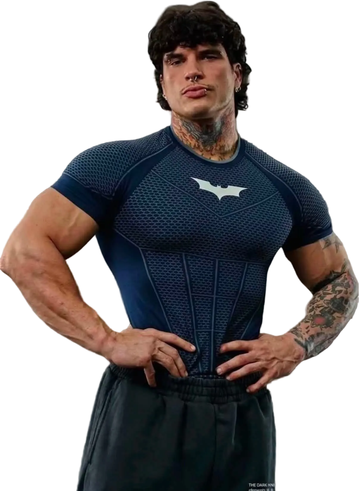 BATMAN COMPRESSION TEE-4259 (NAVY)