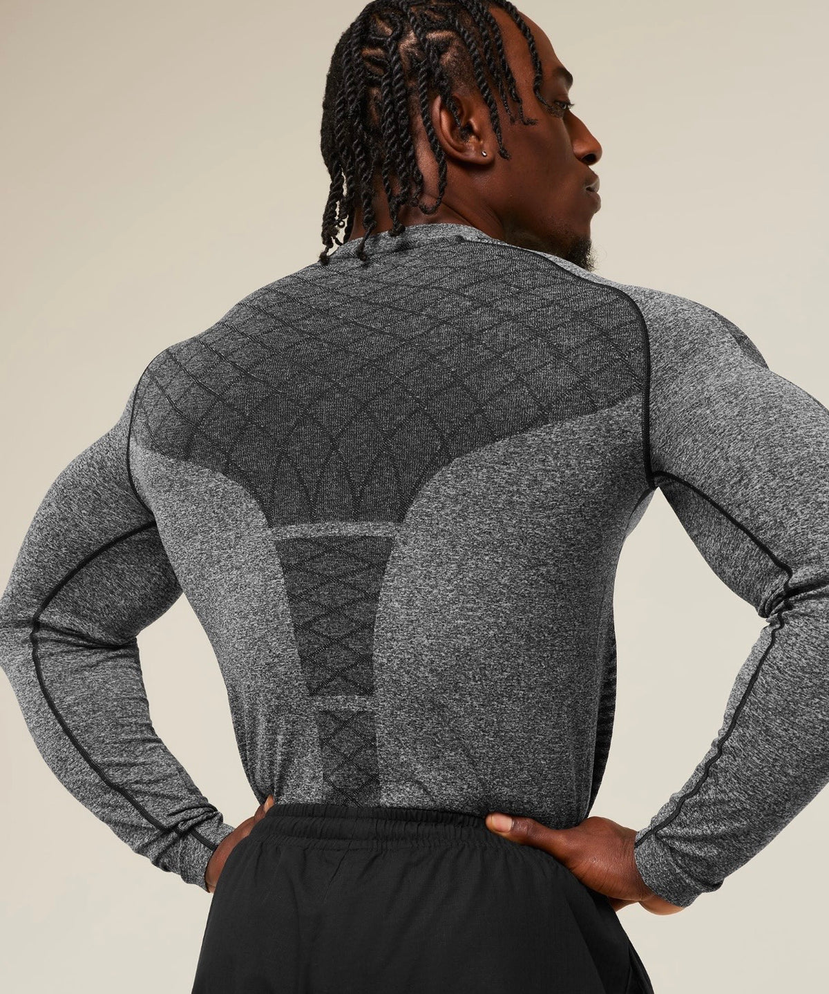 GYMSHARK DEVANT SEAMLESS LONG SLEEVE (BLACK)