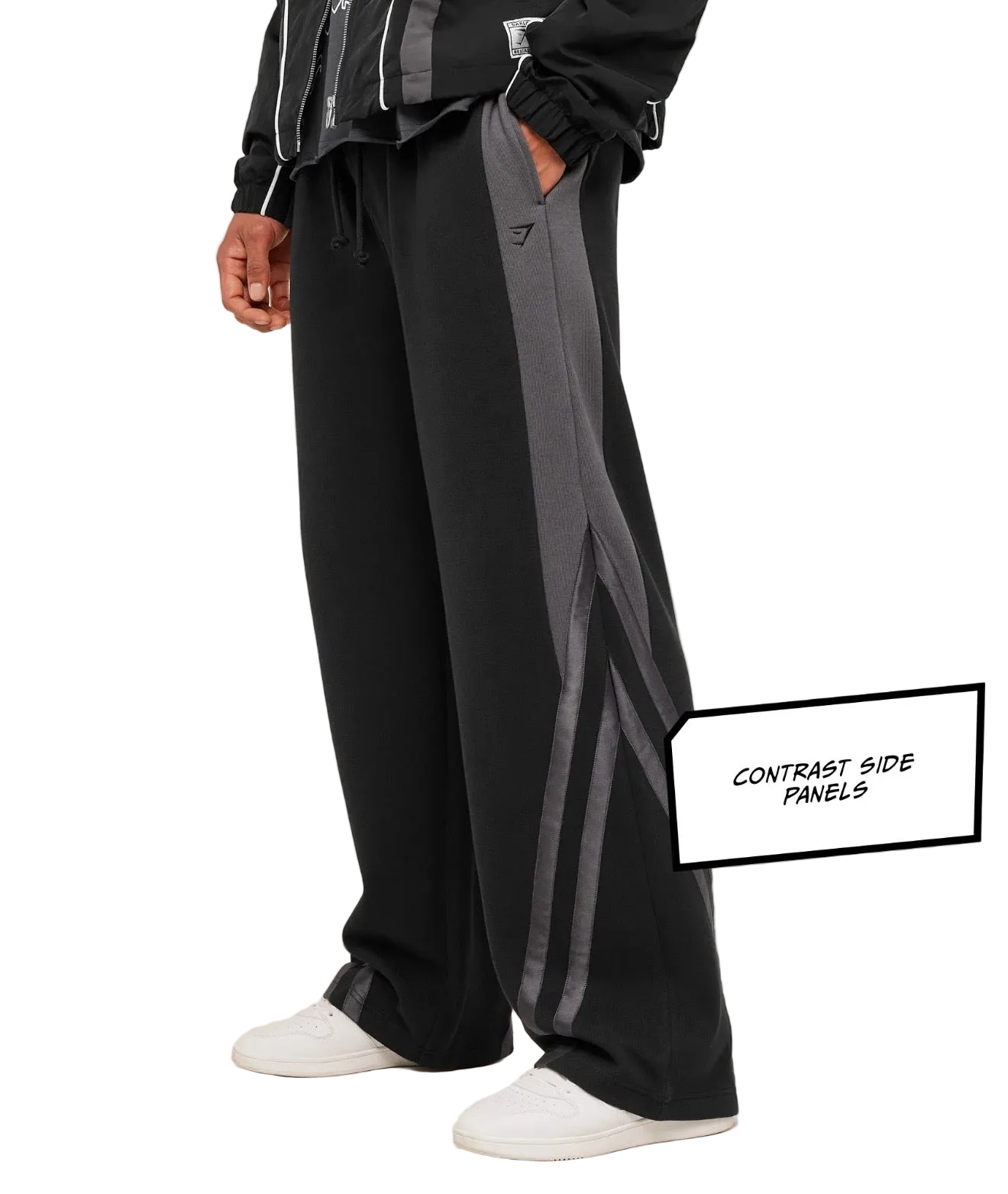 GYMSHARK X CARLOS BELCAST TRACK PANTS (BLACK)
