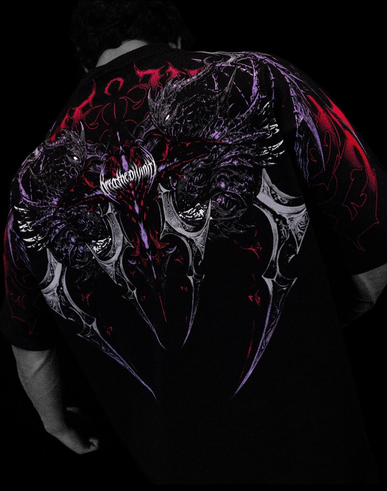 SHADOW MONARCH OVERSIZED T-SHIRT (PHANTOM)