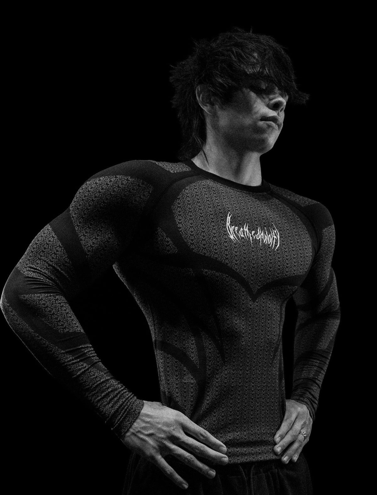 DOOM TECH SPIDER-CORPSE LONG SLEEVE COMPRESSION (VOID BLACK)