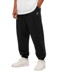GYMSHARK CREST OVERSIZED JOGGERS (BLACK)