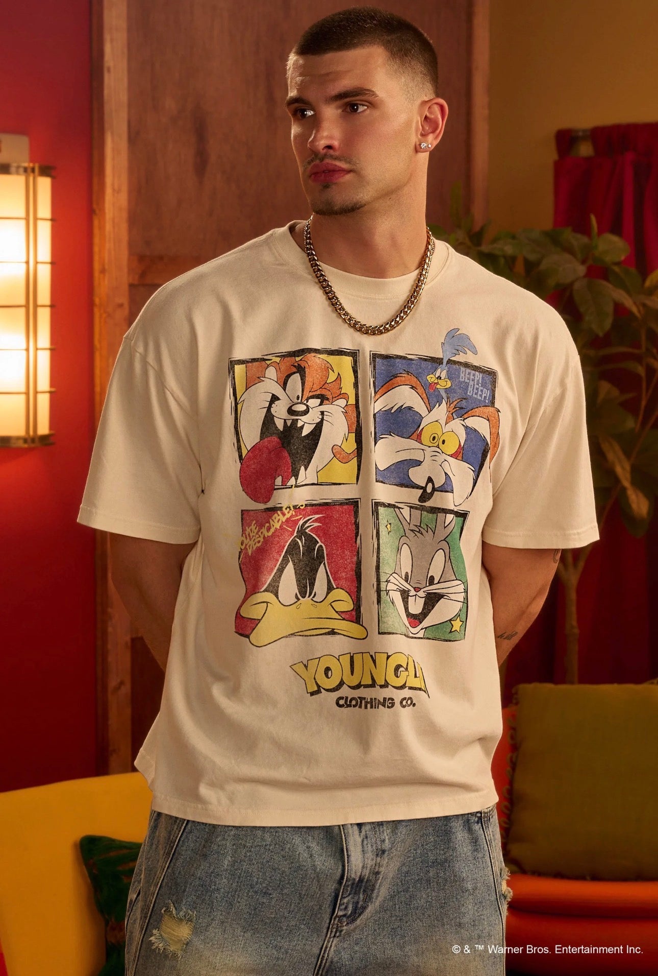 LOONEY TUNES VINTAGE TEES-4291 (CHARACTER COLLAGE)