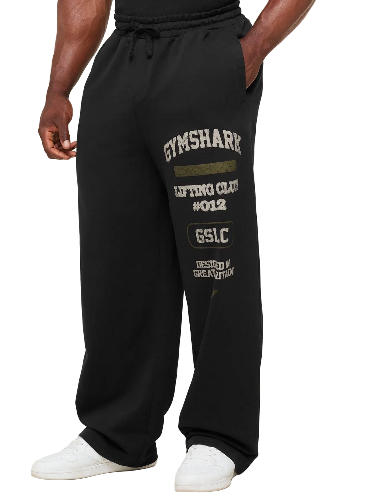 GYMSHARK GLOBAL LIFTING WIDE LEG PANTS (BLACK)