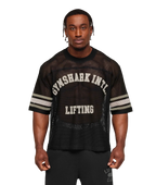 GYMSHARK COLLECTIVE MESH CONTRAST JERSEY (BLACK)