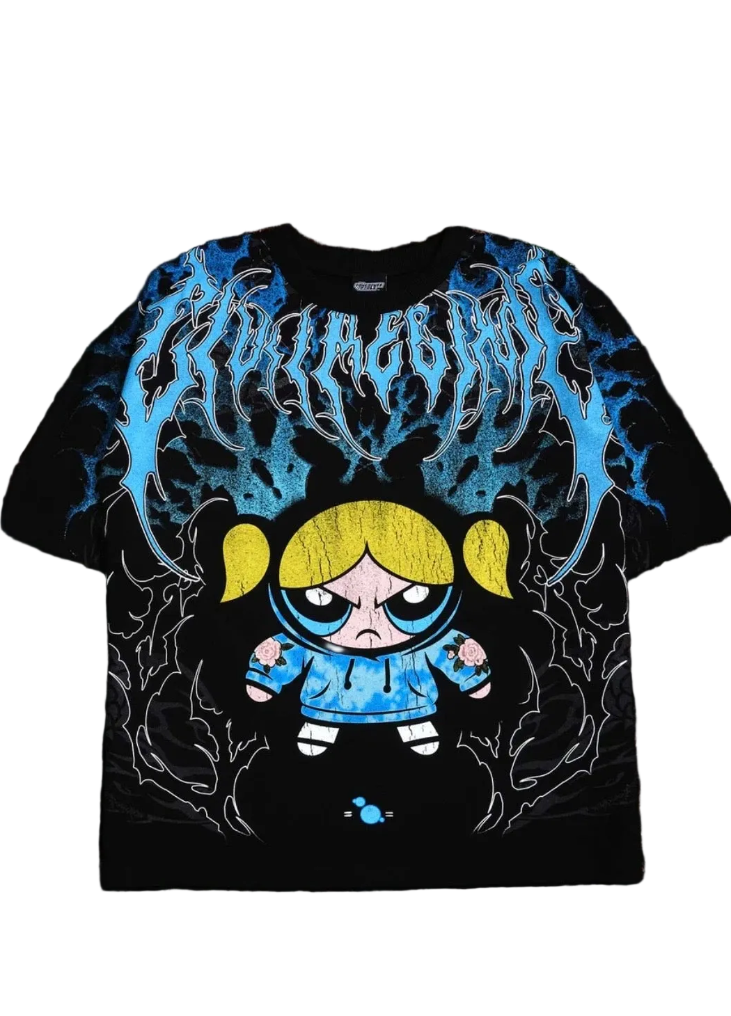 BUBBLE’S THORN RUSH “SIDE BY SIDE” 199X OVERSIZED TEE IN BLACK