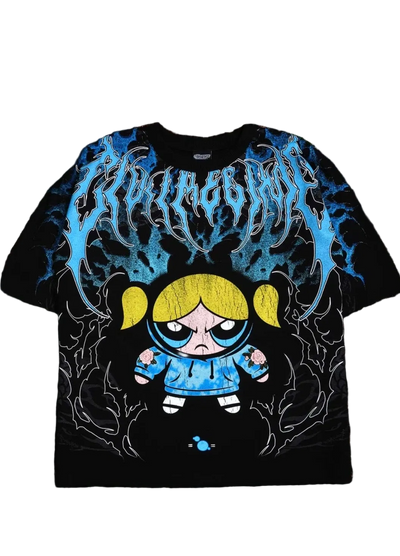 BUBBLE’S THORN RUSH “SIDE BY SIDE” 199X OVERSIZED TEE IN BLACK