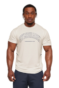 GYMSHARK COLLEGIATE TECH T-SHIRT (SOFT WHITE)