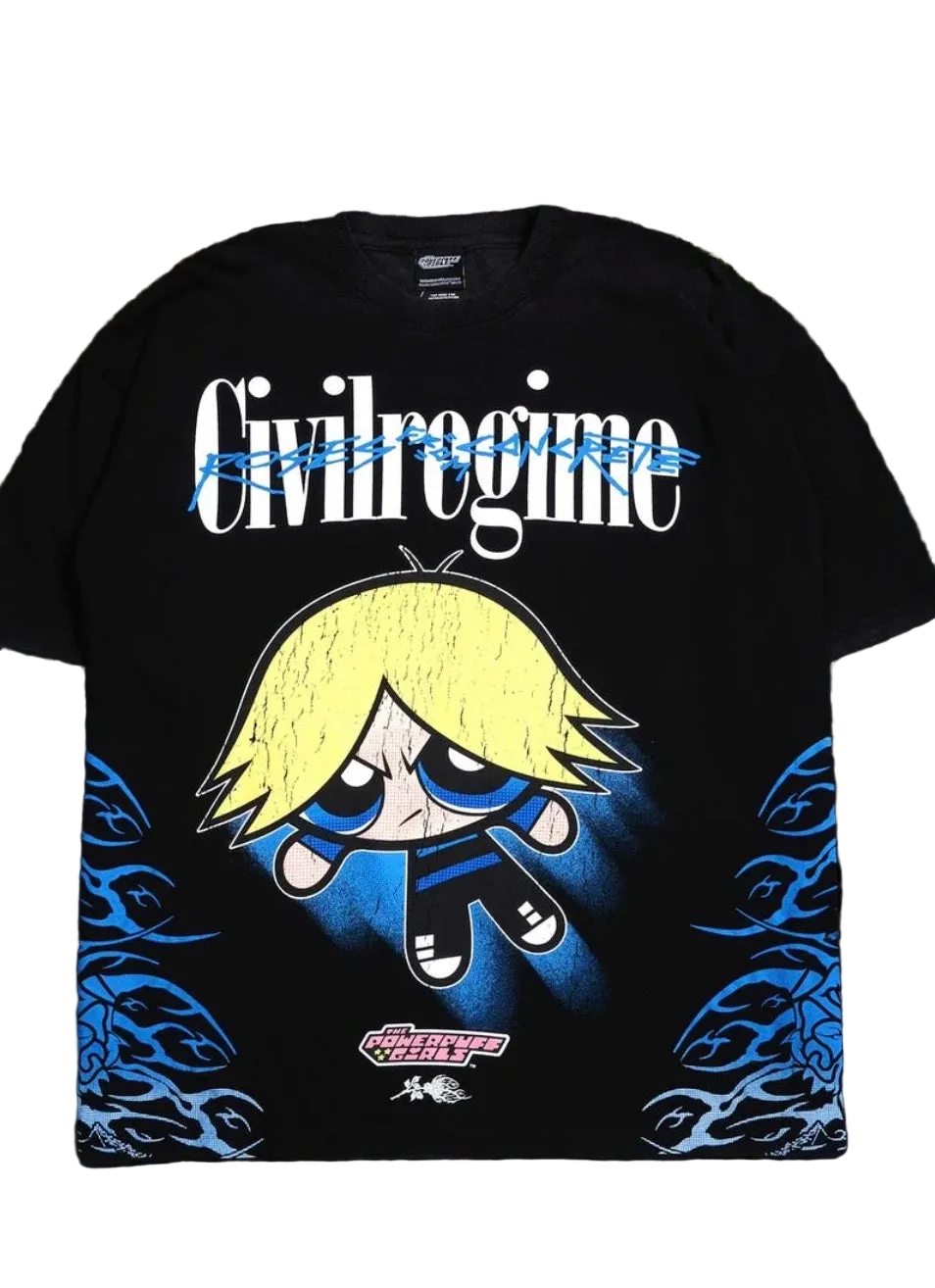 ROWDY BLUE AMERICAN CLASSIC OVERSIZED TEE IN VINTAGE BLACK