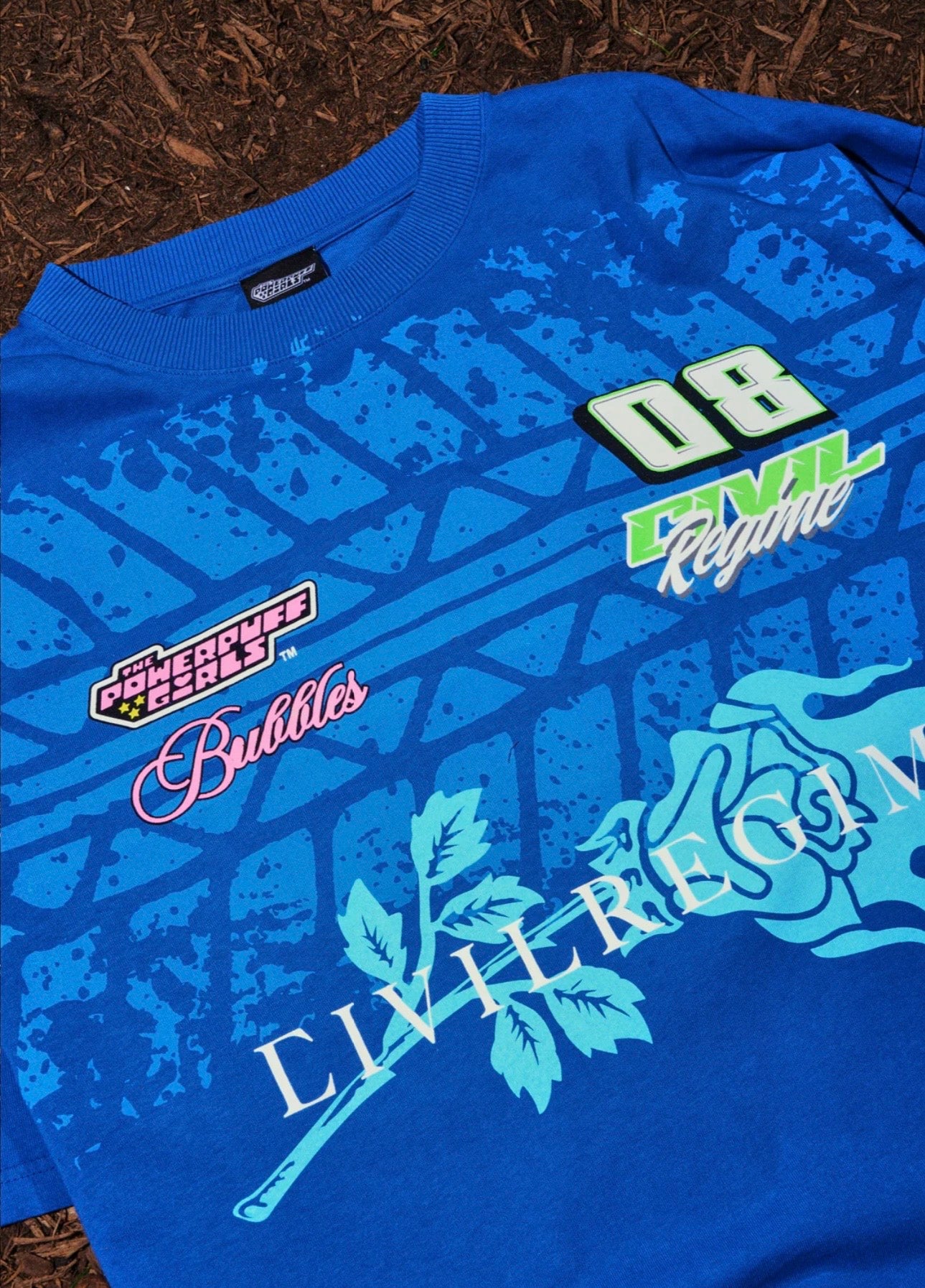LEGEND OF BUBBLES “SIDE BY SIDE” 199X OVERSIZED TEE IN TRUE BLUE