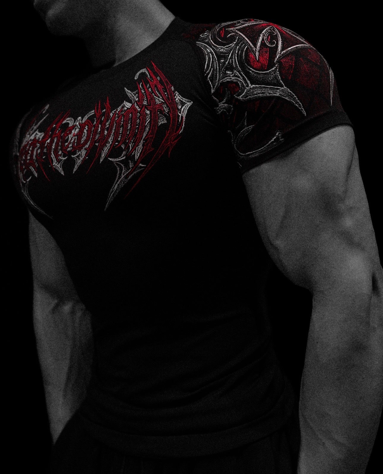 VOID TECH ARMORED SHORT SLEEVE COMPRESSION (BLOOD METAL)