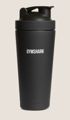 GYMSHARK MATTE METAL SHAKER (BLACK)
