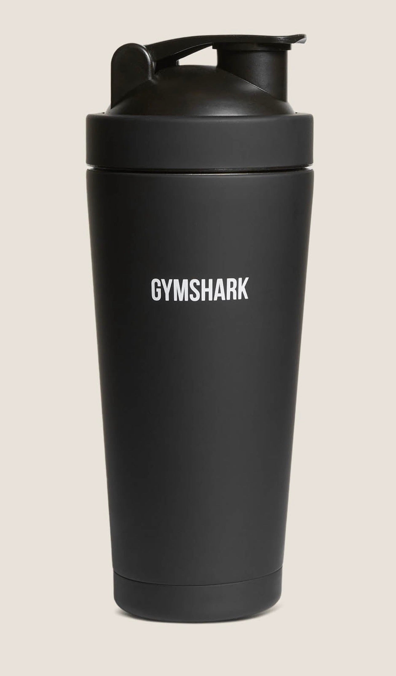 GYMSHARK MATTE METAL SHAKER (BLACK)