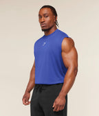 GYMSHARK POWER CUT OFF TANK (FORCE BLUE)
