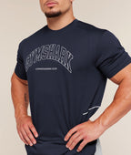 GYMSHARK COLLEGIATE TECH T-SHIRT (HEAVY BLUE)