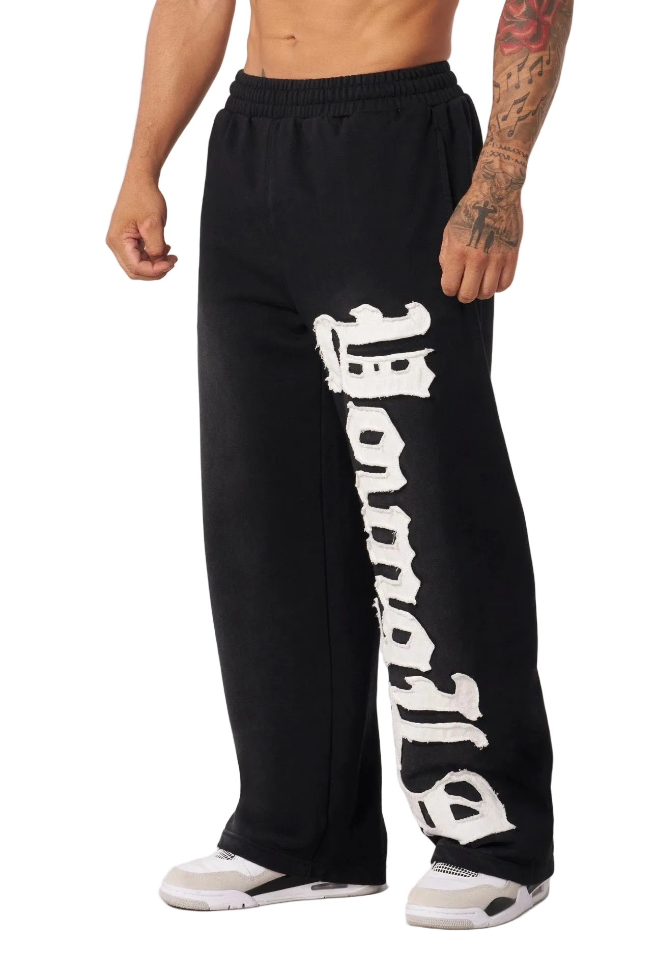 BIG PATCH SWEATS-2127 (BLACK)