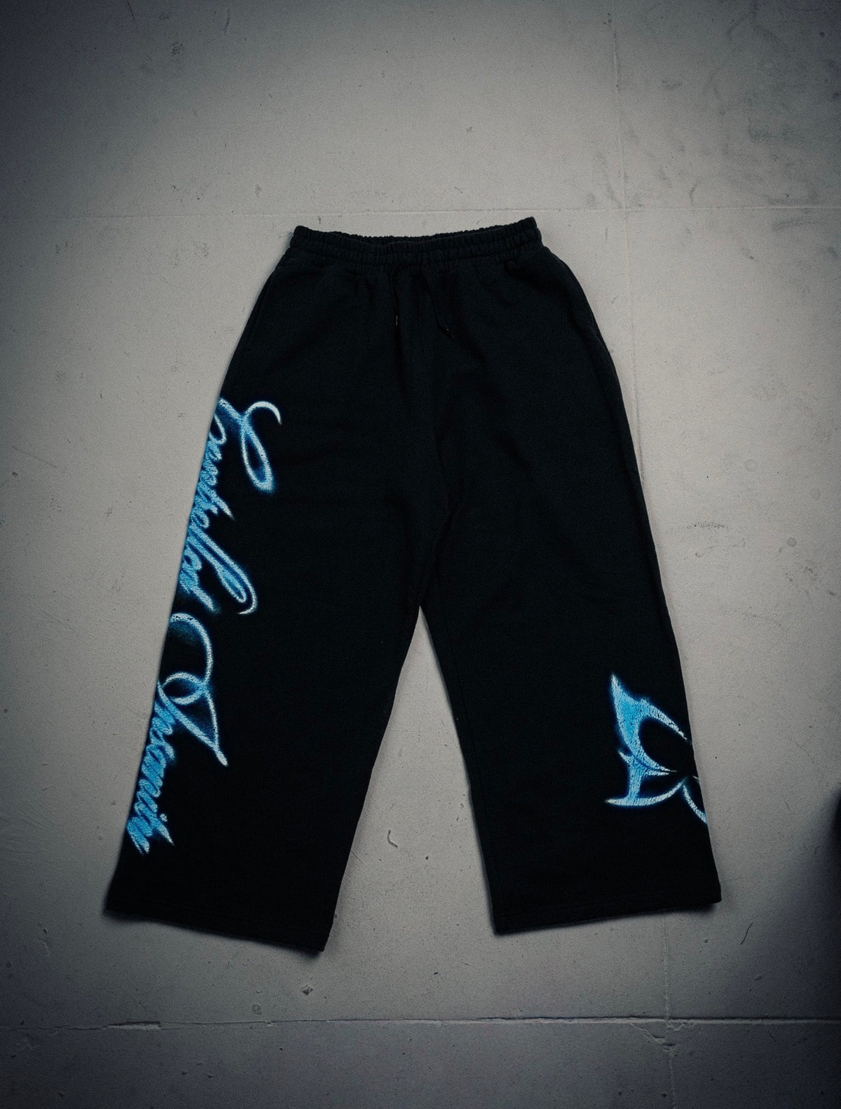 NY WIDE LEG SWEATS (BLUE)