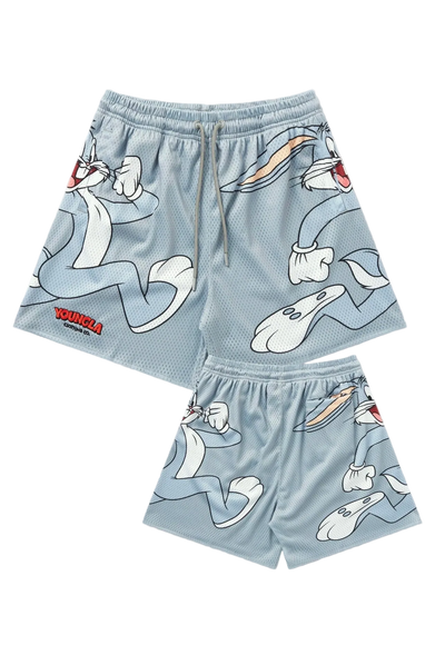 LOONEY TUNES BASKETBALL SHORTS-1098 (GREY)