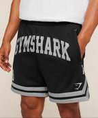 GYMSHARK VARSITY MESH SHORT (BLACK)