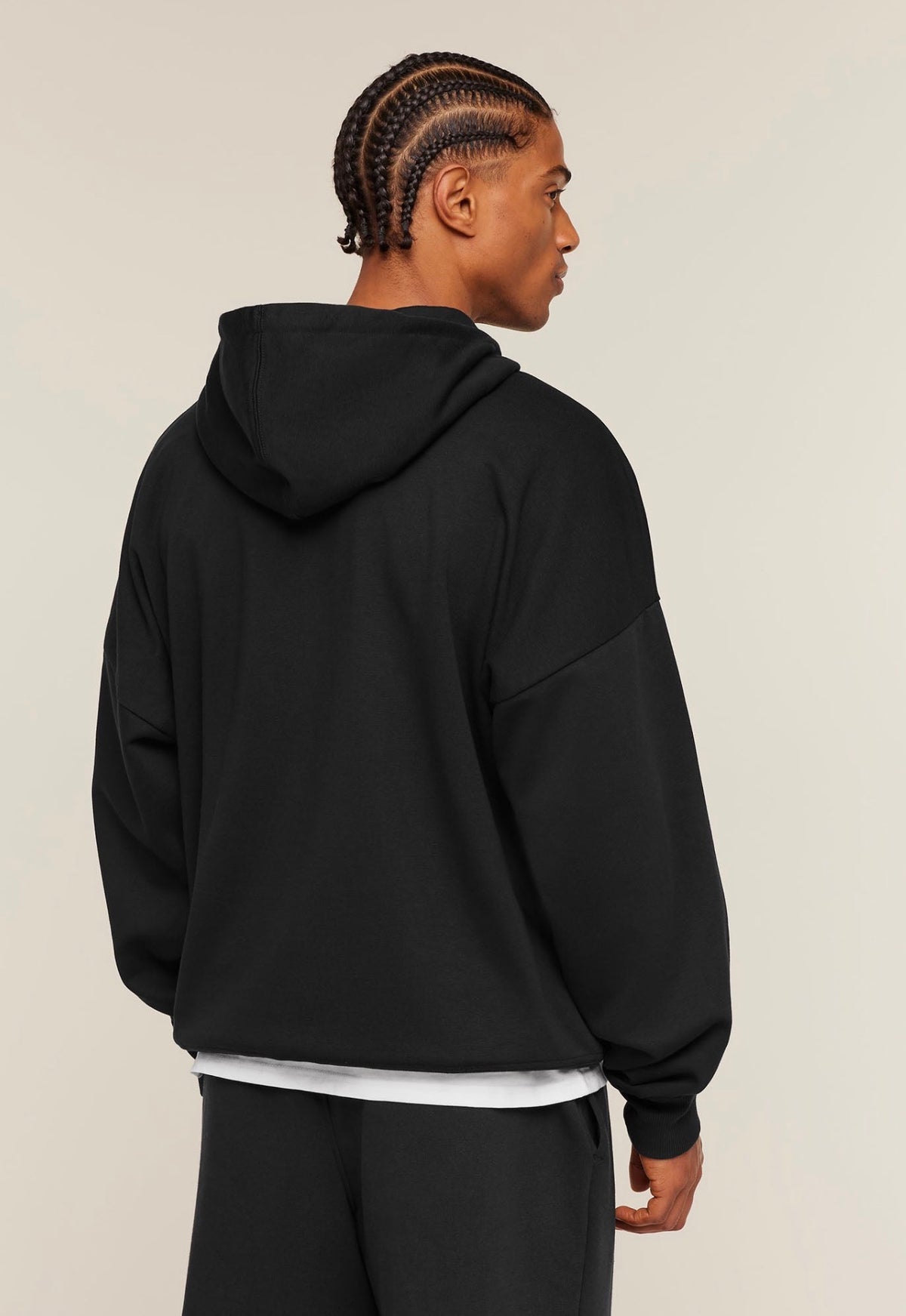 GYMSHARK ESSENTIAL OVERSIZED ZIP UP HOODIE (BLACK)