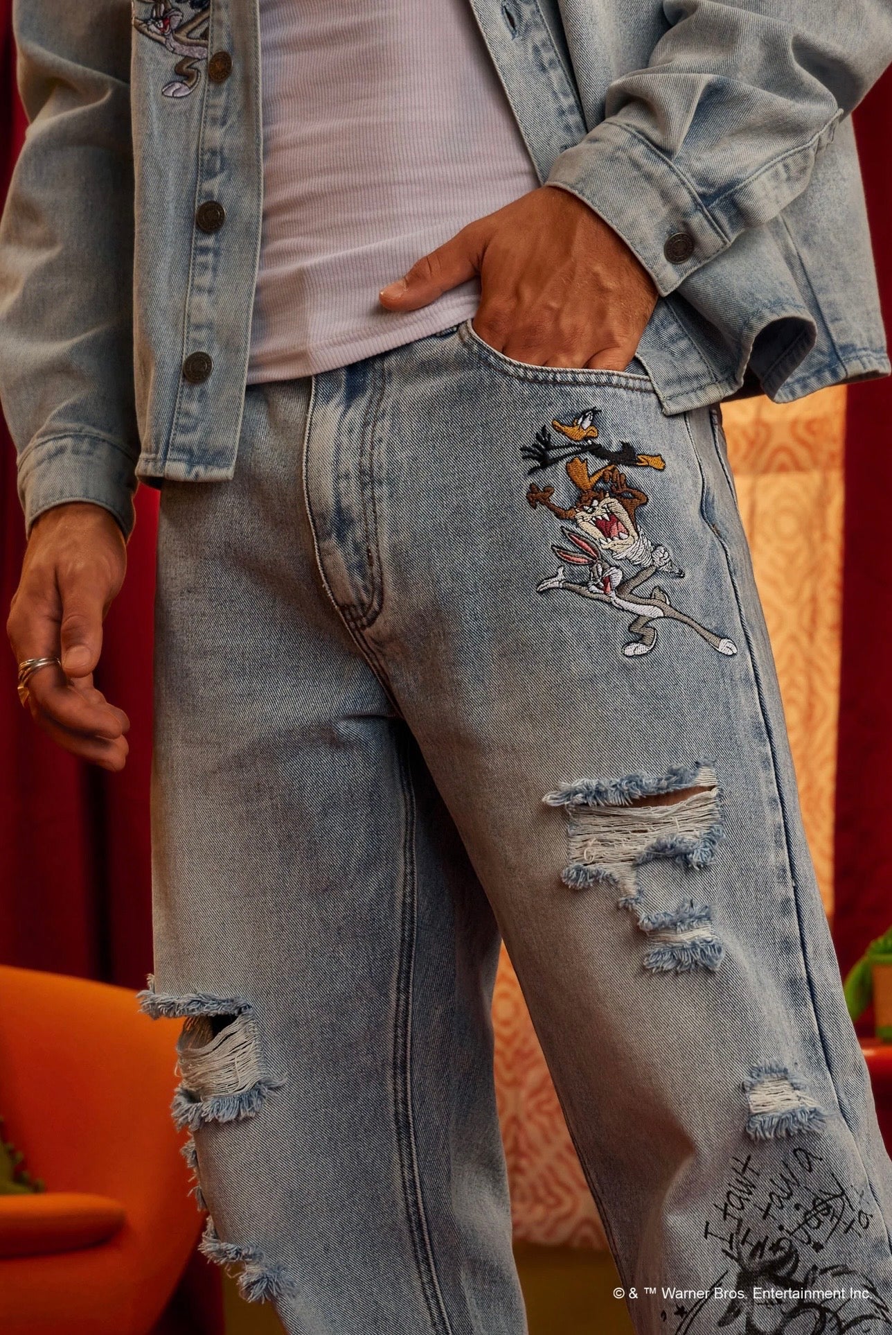 LOONEY TUNES DENIM JEANS-6035 (BLUE)